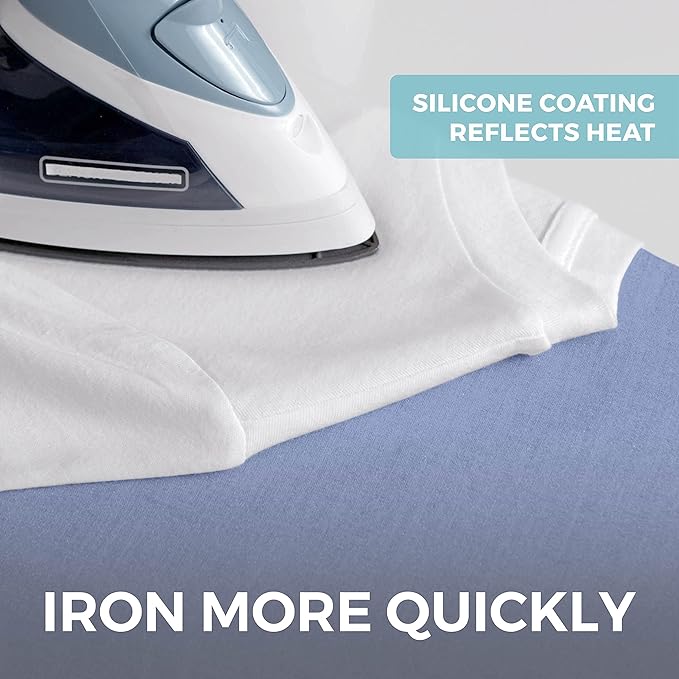 HOME GENIE Ironing Board Cover, Extra Thick Padding, Scorch Resistant Silicone - Image 2