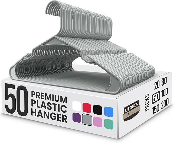 Utopia Home Plastic Hangers 50 Pack by UTOPIAHOME
