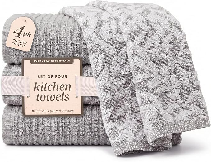 MosJos Kitchen Towels, Cotton Hand Towels, 18 x 28 Kitchen Linens by MosJos