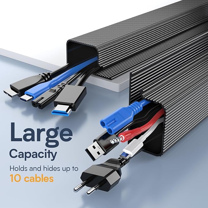 Delamu 6 Pack Safe & Tidy Black Cable Management Solution - Image 6