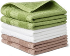 Amazon Basics 100% Organic Cotton Waffle Kitchen Dish Cloths, Ultra Absorbent by AmazonBasics