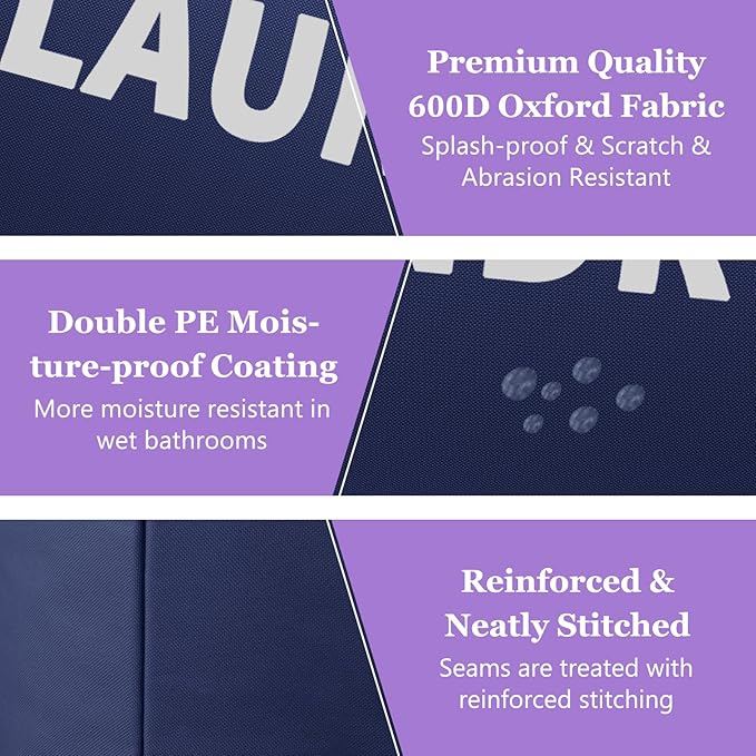 95L Collapsible Laundry Baskets - Image 8