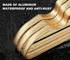 Amber Home 20 Pack Premium Matte Gold Aluminum Coat Hangers, 16.5” Extra Smooth - Image 5
