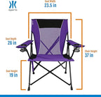 Kijaro Dual Lock Portable Camping Chairs - Enjoy the Outdoors with a Versatile Folding Chair, Sports Chair, Outdoor Chair & Lawn Chair - Dual Lock Feature Locks Position – Kawachi Purple - Image 3