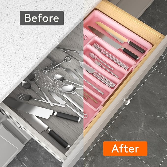 Lifewit Silverware Drawer Organizer, Expandable Utensil Tray - Image 5
