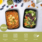 30 Pack Meal Prep Containers 38oz, Plastic To Go Food Containers - Image 2