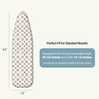 Ironing Board Cover and Pad 15"x54" Extra Thick Natural Cotton, Scorch and - Image 2