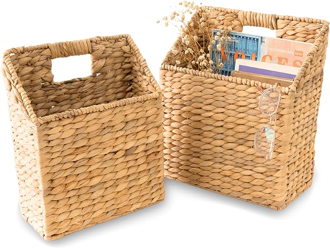 KOLWOVEN Wicker Hanging Storage Baskets, Mail Baskets - Image 6