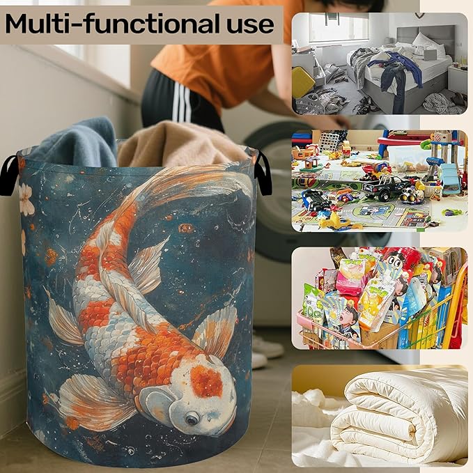Japanese Style Fish Laundry Basket - Image 6