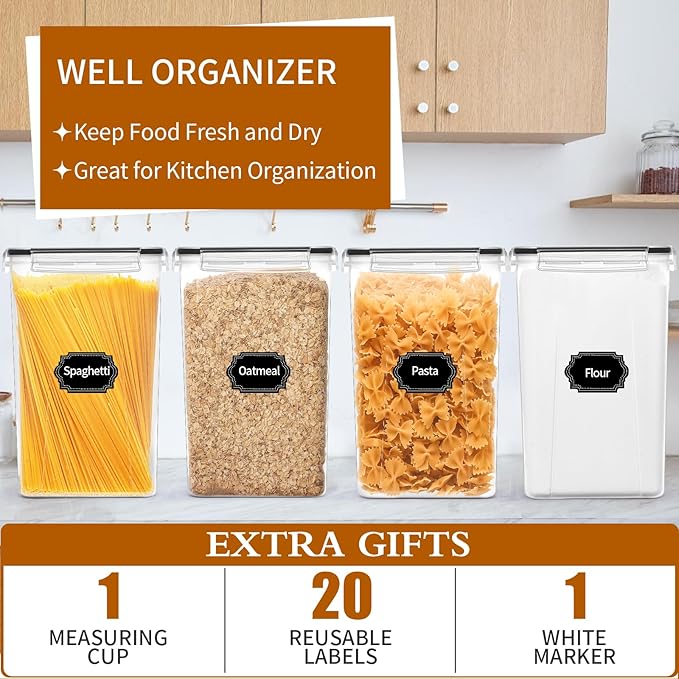 4 Pack Extra Large Airtight Food Storage Containers - Image 6