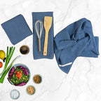 Chambray Light Blue Kitchen Hand Dish Towels: Oversized 28" x 18", 100% Cotton - Image 7