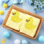2 Pcs Rubber Ducky Hand Towels Yellow Bathroom Decor 14x29 Inch Embroidered - Image 7