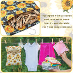 2 Pcs Clothespin Bag with Hanging Hook Waterproof Laundry 13" x 12" Clothes Pin - Image 3