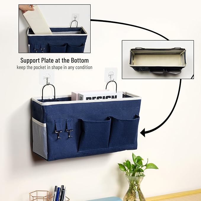 2pcs Large Wall Hanging Storage Bag, Door Closet Linen Fabric Pockets Organizer - Image 4