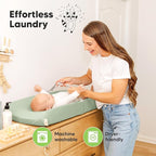 2-Pack Waterproof Changing Pad Covers Boy, Girl – 32x16 Soft Cotton Baby - Image 7