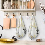 Black Gold Kitchen Towel Set of 2, Soft Absorbent Decorative Hand Towels Tea - Image 3