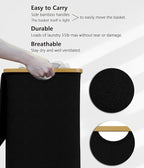 SUOCO Laundry Basket with Lid, 29 Gal Clothes Hamper with Bamboo Handles - Image 7