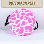 Pink Cow Print Laundry Basket Animal Foldable Oxford Cloth Funny Tote Bag - Image 2