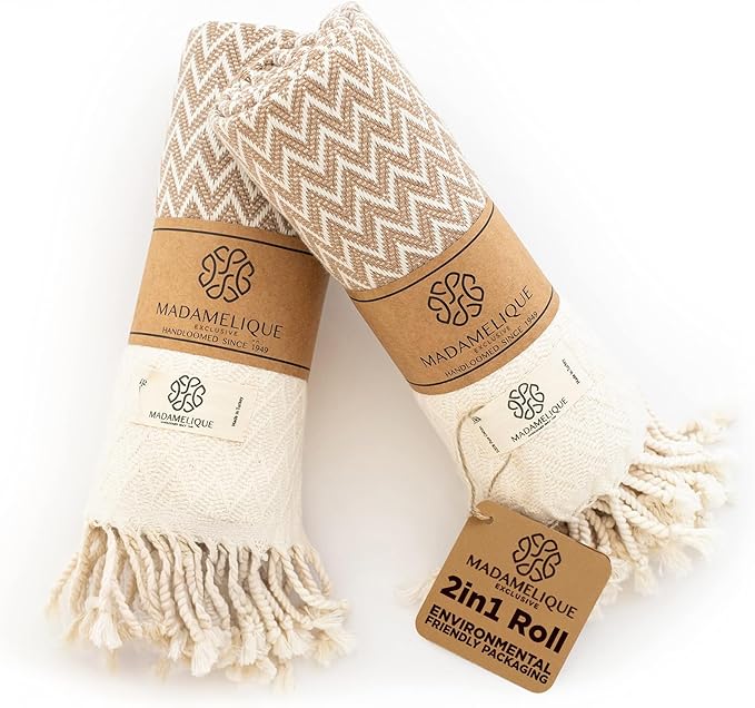 Madamelique Exclusive Hand Towels Set of 2-18 x 40 Inches by Madamelique