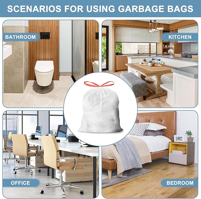 Small Garbage Bags 120 Count, JUKFITA Extra Strong 4 Gallon Trash Bags - Image 7