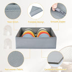 DIMJ Drawer Organizer Clothes, 15 Pack Underwear Organizer, Foldable Closet Bins - Image 3