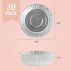 PLASTICPRO 10'' Inch Round Tin Foil Pans Disposable Aluminum, Extra Deep - Image 5