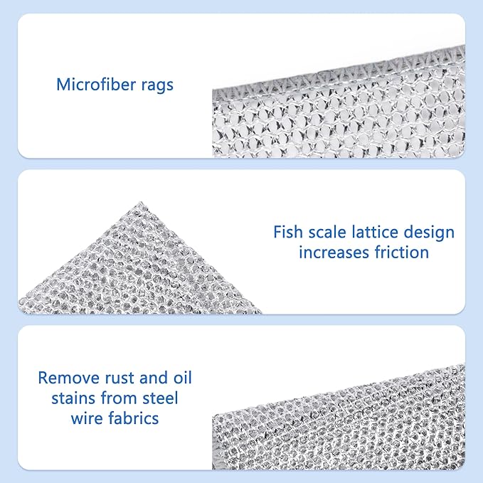 10PCS Set Non-Scratch Steel Wool Dishcloth - Image 6