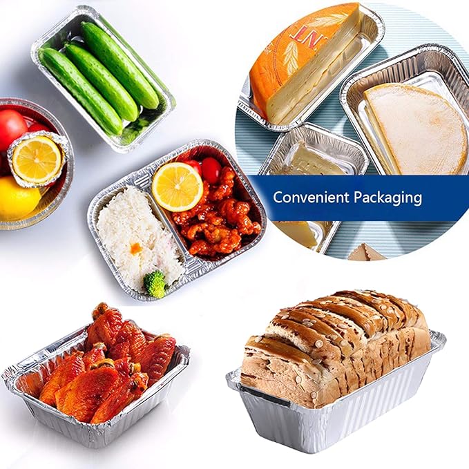1Lb mini Loaf Pans Heavy Duty Disposable Aluminum Foil Bread Tins Standard Size - Image 8