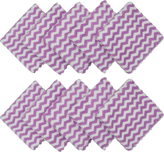 Microfiber Cleaning Cloth Lint Free Cleaning Rags, 10 Pack Fast Drying Dish Rags - Image 2