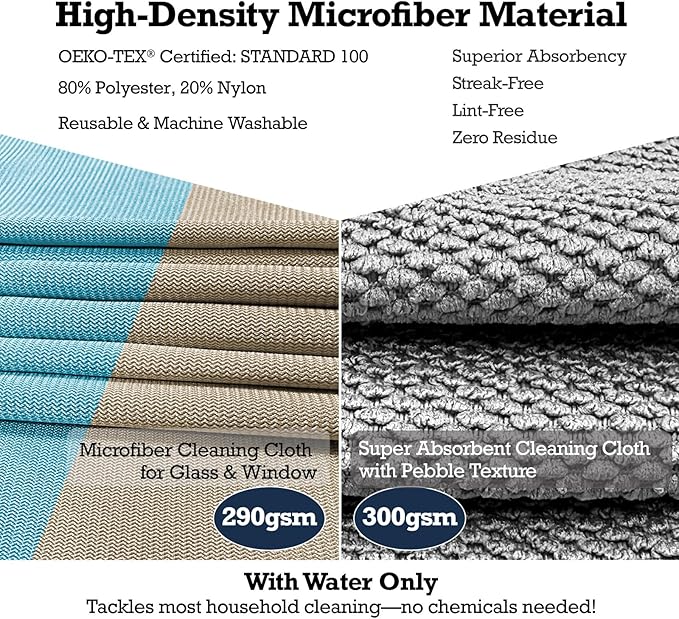 Lint-Free Streak-Free Glass Cleaning Cloth 3-Pack - Image 5
