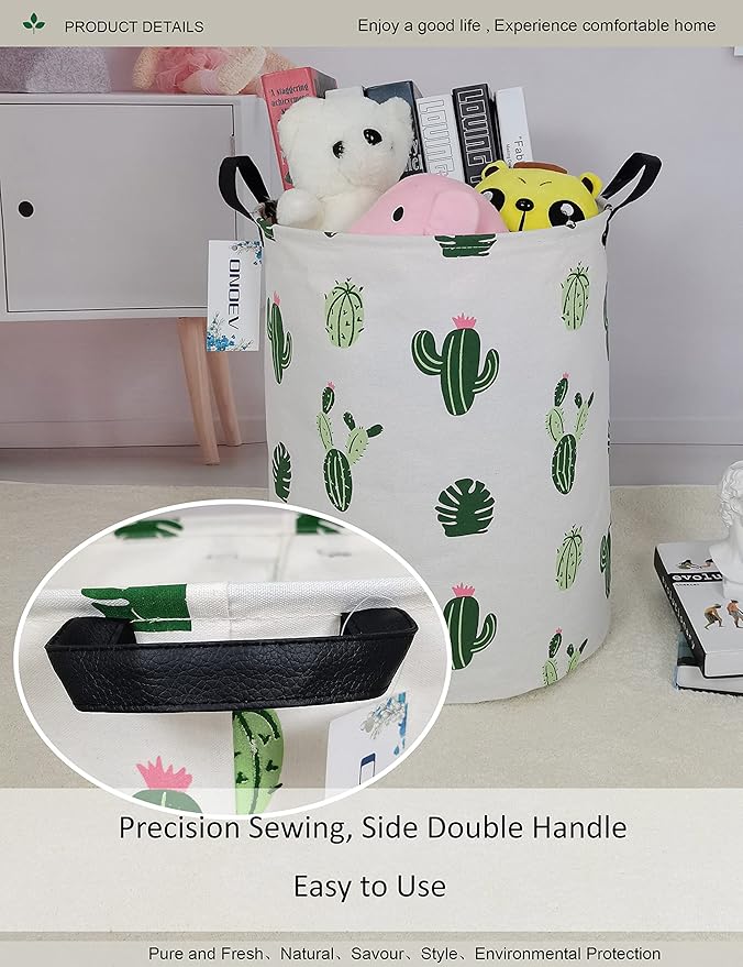Round Fabric Storage Bin, Decorative Basket, Organizer Basket - Image 7