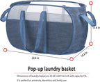pop-up laundry basket，with Durable Handles collapsible Mesh laundry Hamper - Image 2