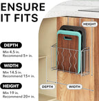 Simple Houseware Over the Cabinet Door Organizer Holder 2 Pack 13.5" Wx4.25 - Image 3