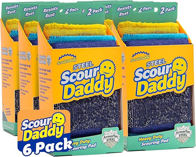 Scrub Daddy Steel Scouring Pad Scrub Sponges by ScrubDaddy