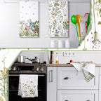 Bencailor 4 Pcs Wild Flower Kitchen Towels Wildflower Floral Hand Dish Towels - Image 4