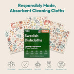 FEBU Swedish Dishcloths for Kitchen | 5 Pack Italian Summer Reusable Paper - Image 8