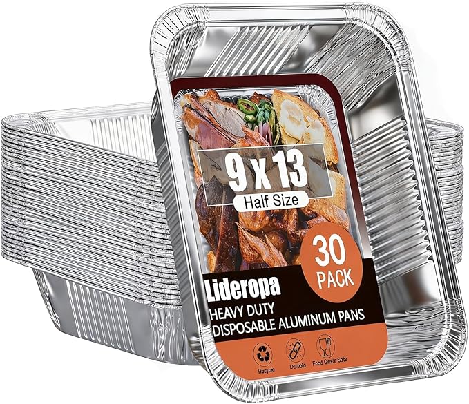 9x13 Aluminum Pans – Disposable Half Size Aluminum Foil Pans by Unknown