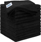 HOMEXCEL Black Microfiber Cleaning Cloth 12 Pack, 12.5 x 12.5 inch Microfiber by HOMEXCEL