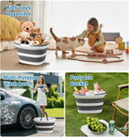 Collapsible Bucket 16L with Handles, Cleaning Mop Bucket Space Saving Foldable - Image 6