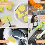 6 Pcs Kitchen Sponges for Dishes Cleaning, Non Scratch for Non Stick Cookware - Image 7
