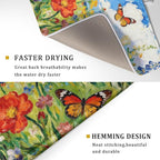 Floral Dish Drying Mat for Kitchen Counter 18x24 Spring Summer Theme Colorful - Image 3