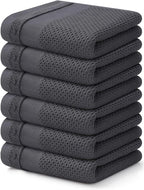 Homaxy 100% Cotton Waffle Weave Kitchen Towels, 13 x 28 Inches Super Absorbent by Homaxy