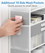 Over The Door Organizer Hanging, 5 Shelf Behind The Doors Storage, Pantry Door - Image 4