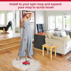Scrub Brush with Refill Base, Spin Mop Head Scrubber Replacement Compatible - Image 3