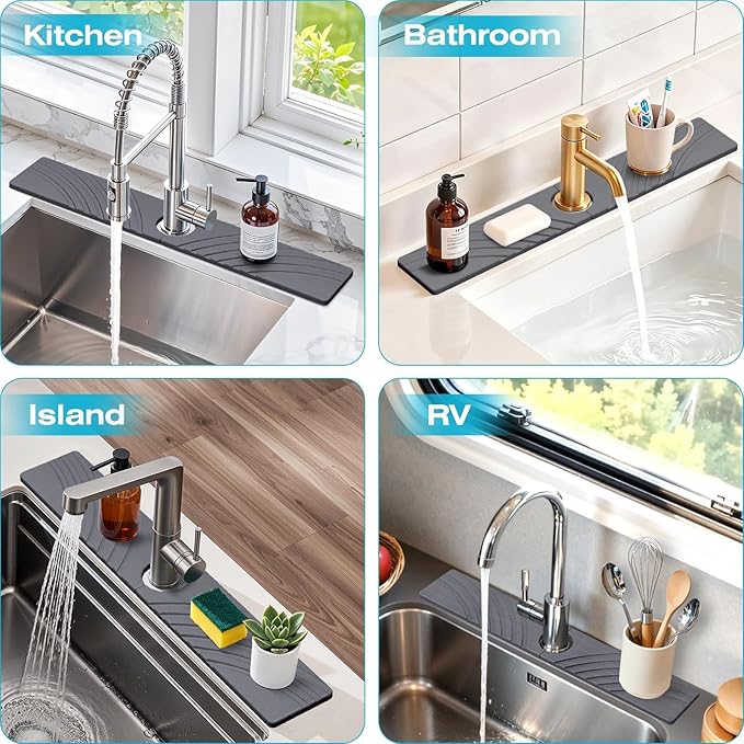Stone Faucet Mat for Kitchen Sink - Image 7