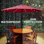 Blissun 9 ft Solar Umbrella, 32 LED Lighted Patio Umbrella, Table Market Umbrella, Outdoor Umbrella for Garden, Deck, Backyard, Pool and Beach (Red) - Image 4