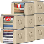 Fab totes 24 Gallons Clothes Storage, Foldable Thick Fabric Blanket Storage Bags by Fabtotes