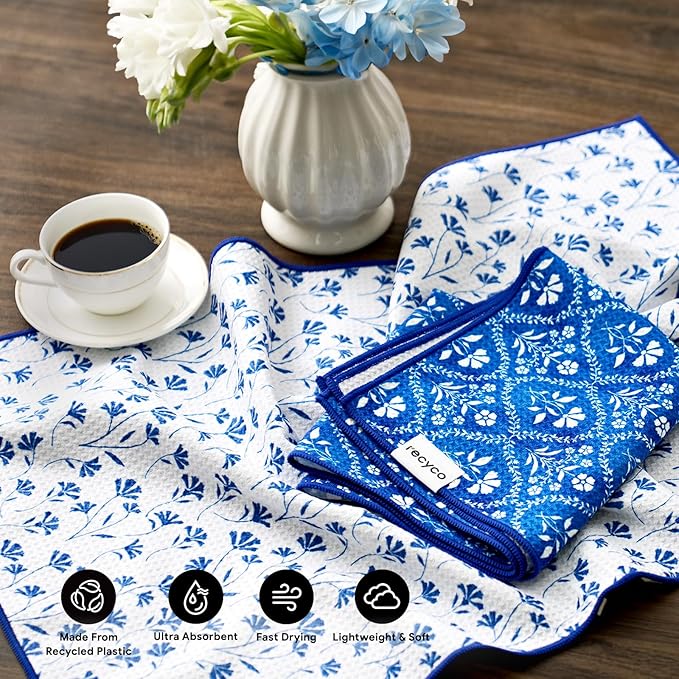RECYCO Waffle Kitchen Towel Set of 2 - Image 3