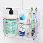Simple Houseware Stainless Steel 6 Slots Toothbrush Holder Adhesive Wall by SimpleHouseware