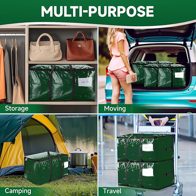 CONGREGATE 8-Pack Heavy Duty Dark Green Moving Bags - Image 9